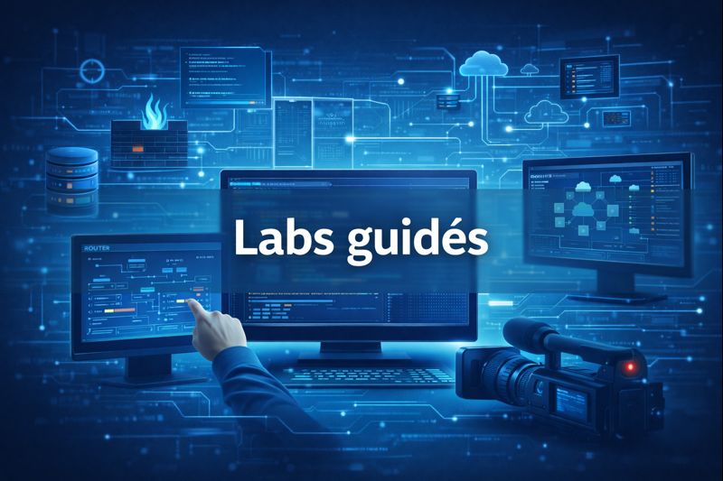 Labs guidés IT – exercices pratiques en réseaux, sécurité, systèmes, datacenter et cloud